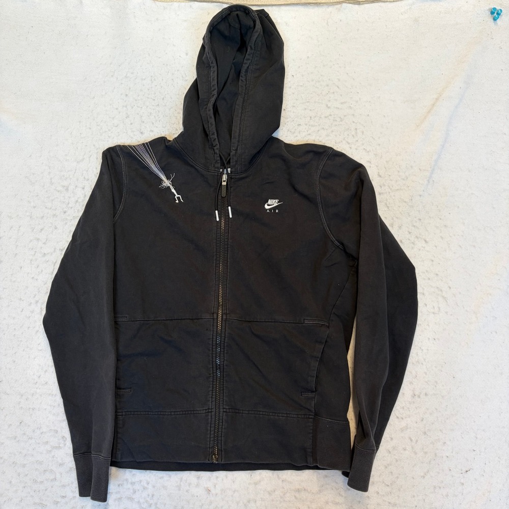 Nike Air Full Zip Hoodie XL Black Graphic Embroidered Balloons Mark Thede